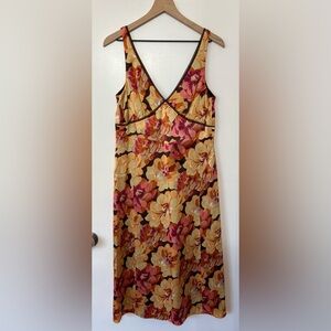 J. Crew Women Silk Floral Print Sleeveless Dress Size 10
